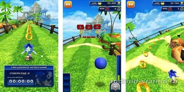 Скриншоты Sonic Dash на Андроид 2