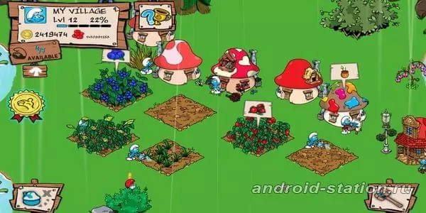 Скриншоты Smurfs Village на Андроид 1